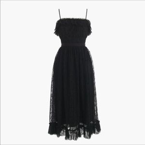 Jcrew tulle black ruffle formal dress